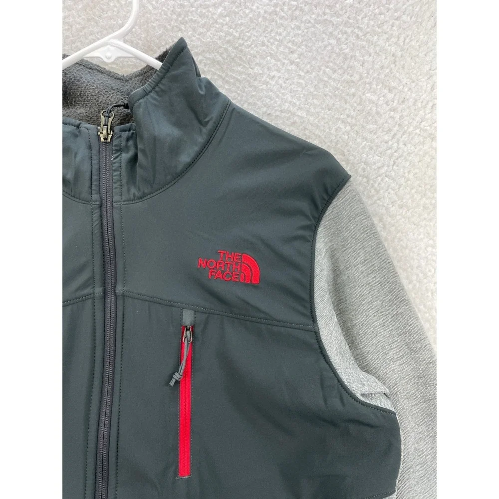 The North Face Canyonlands Hybrid Jacket Mens S Gray Full Zip Softshell Gorpcore